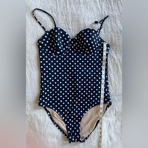 J. Crew polka dot one-piece